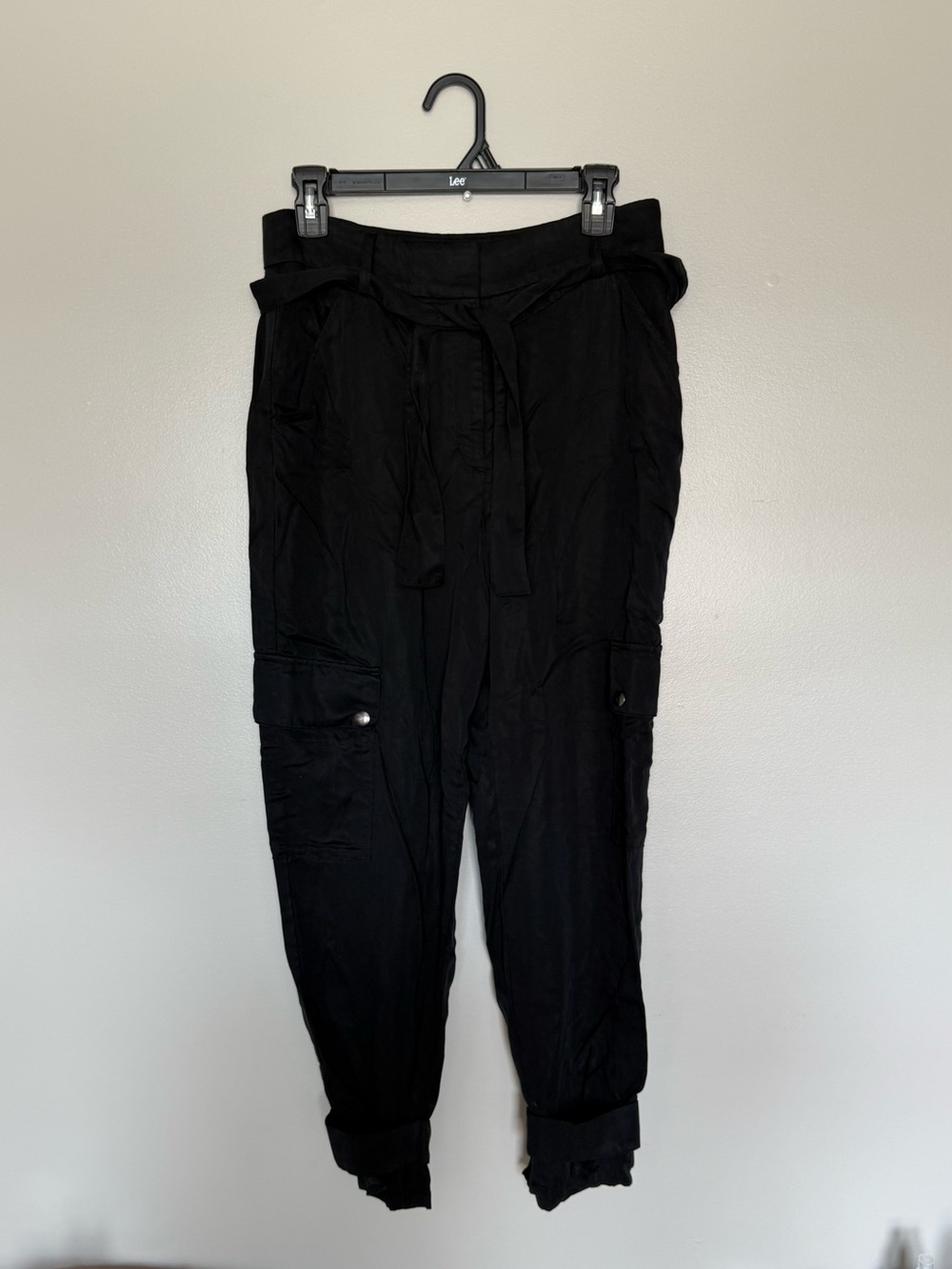 Women’s Black Cargo Jogger Pants - light weight